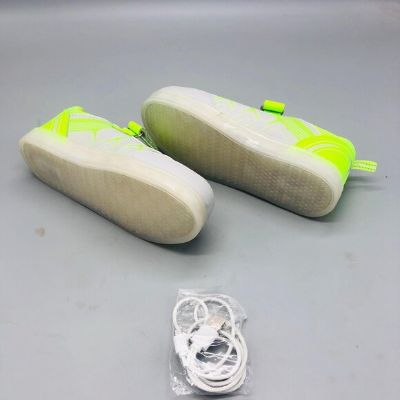 Gleam Kicks high top G65GG shoes LED light glow grey green lace kids 2.5 READ - Picture 5 of 13